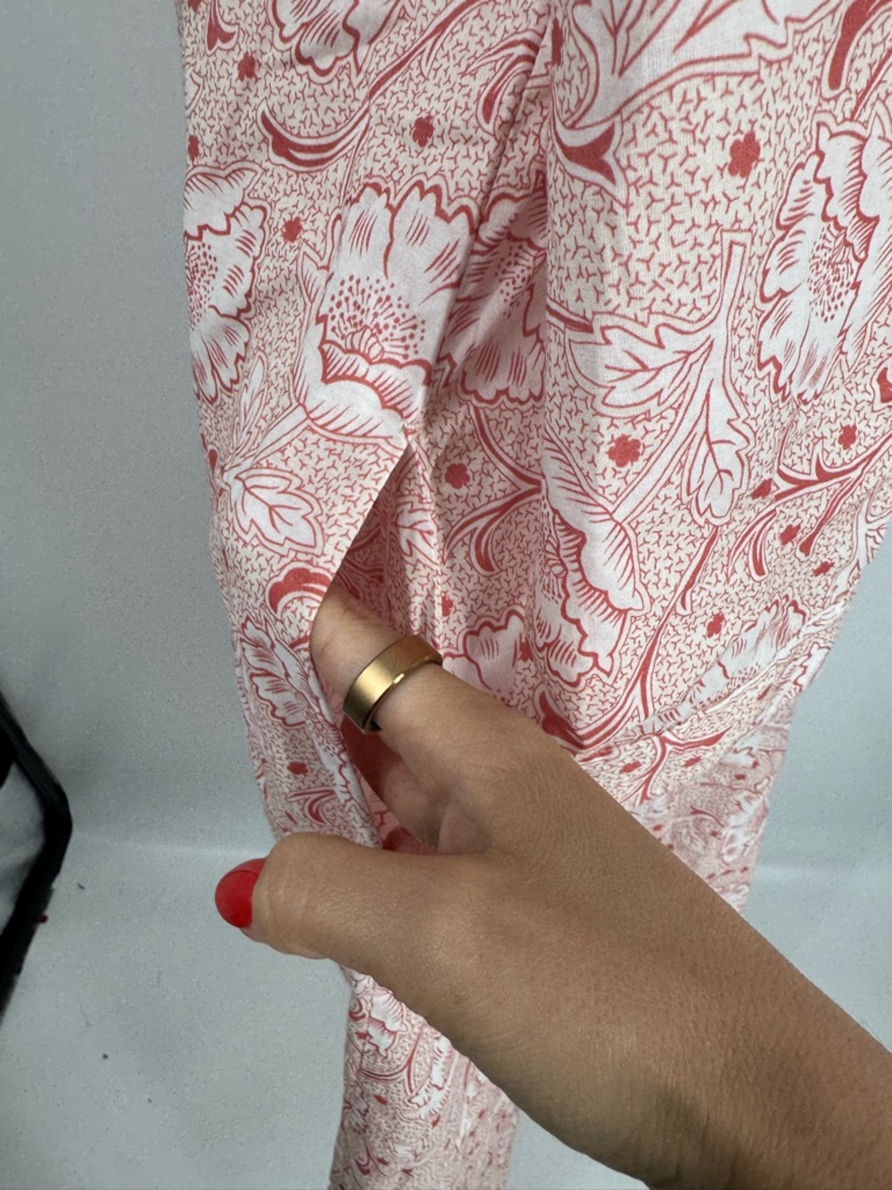 Women's Pink Paisley Midi Shirt Dress - Picture 4 of 10